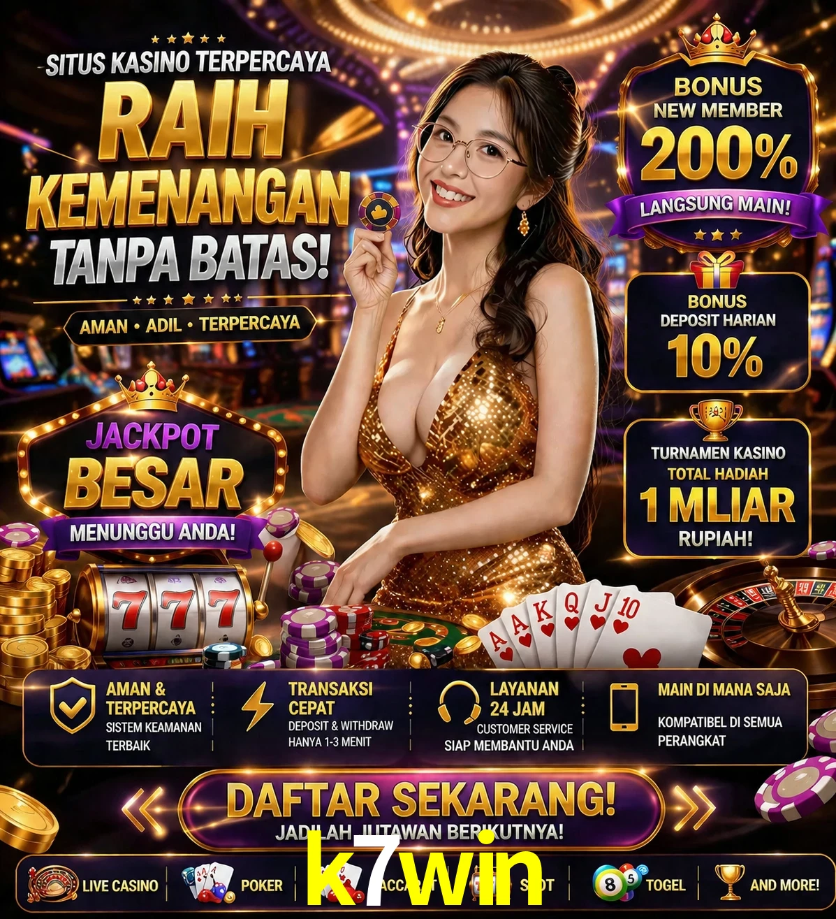 Roleta e blackjack k7win